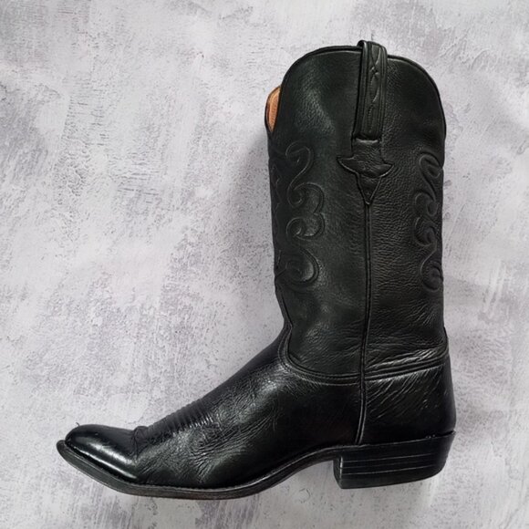AMPUTEE VINTAGE Lucchese Cowboy Leather Boot RIGHT FOOT L000308 10.5 D 63362 - Picture 5 of 11